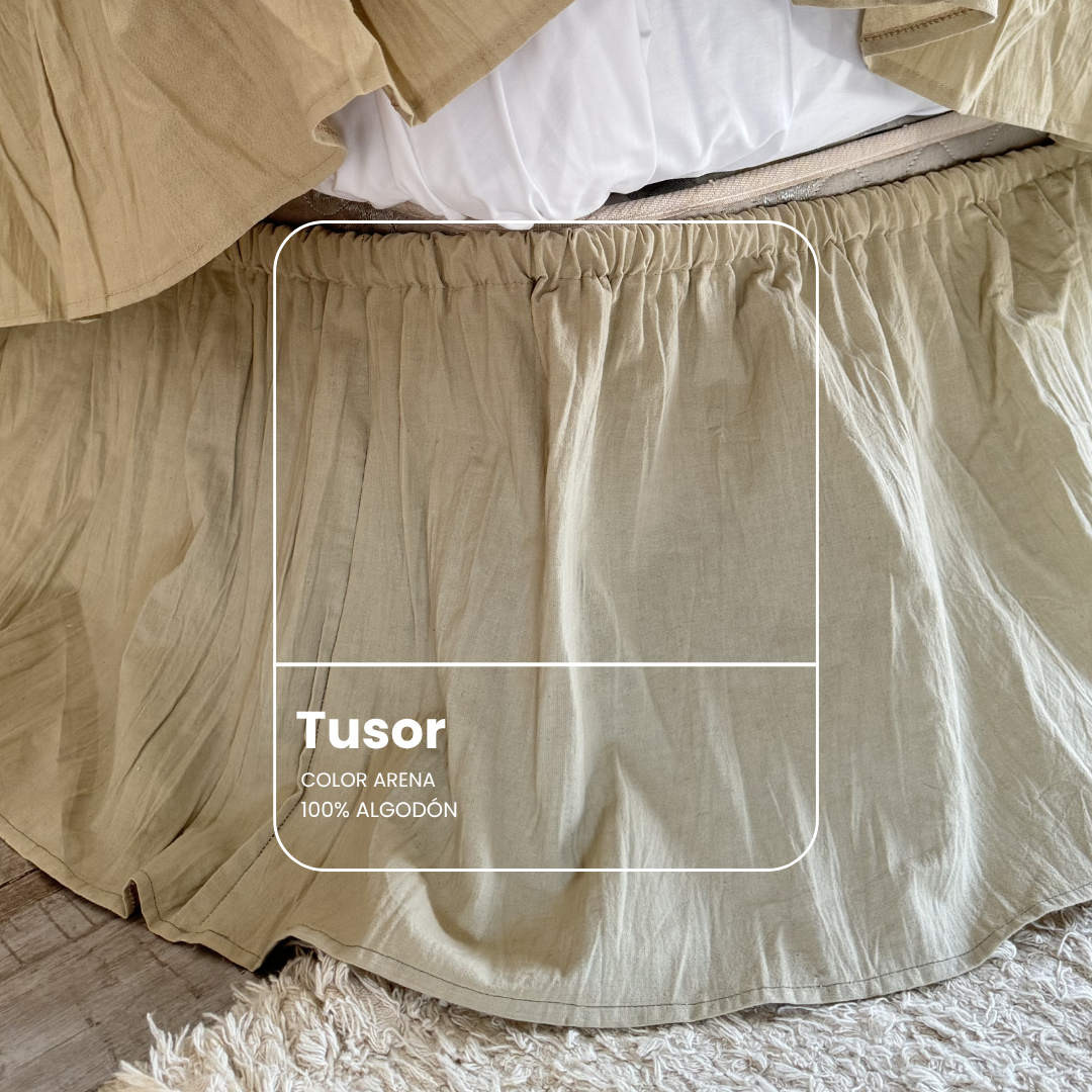 Detalle de tusor color arena